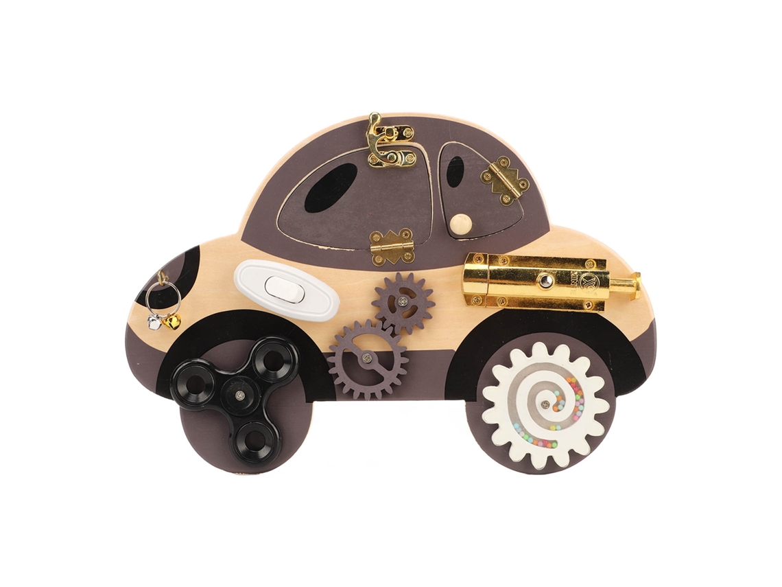 Mali brinquedo Sensorial de Carro de Madeira Educativo 8 Formas de Jogo Portátil para Crianças
