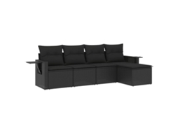 Garden Sofa Set, Garden Sofa Sets Vidaxl Preto Rattan / Vime (n/a)