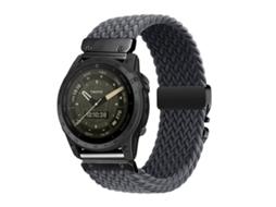 Bracelete para Garmin Nylon Trançado com Fivela de Paraquedas e Liberação Rápida Cinza Escuro XIAOMOYU (22mm)