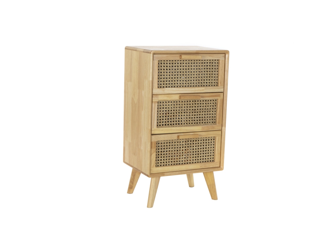 Cômoda de Vime Natural e Borracha, 40x30x72cm ALEXANDRA HOUSE LIVING