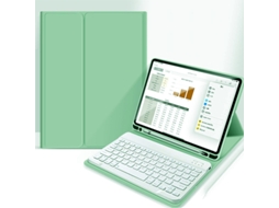 Capa Teclado Bluetooth Czhhmart Para Ipad 10th(2022)/11th(a16) Polegadas,(verde)