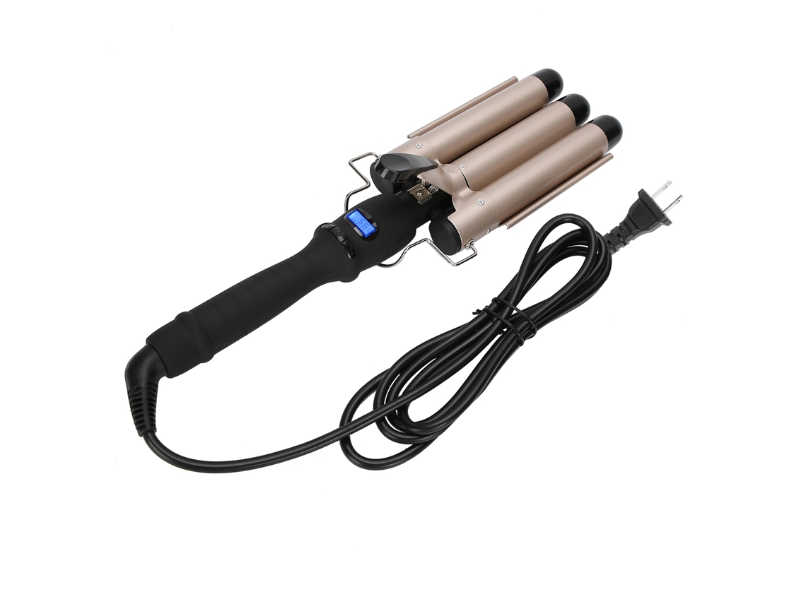 Ferro De Cabelo De 3 Barris Waver Curler Iron Com 32mm Aquecimento Rápido 110-240v