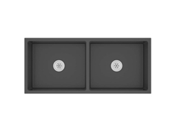 Kitchen Sink, Kitchen Sinks Vidaxl Preto Aço Inoxidável (100 X 44 X 20 Cm (dois Lavatórios))