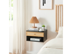 Estante de Parede Eiker com Gaveta 40X32X23 Cm Preto [EN.CASA]