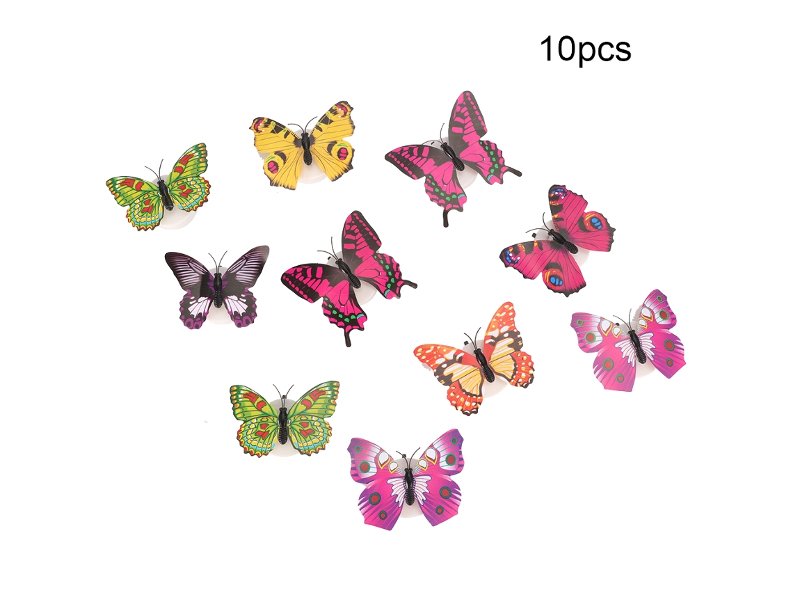 10pcs Adesivos de Parede Borboleta Luminosa Glow In The Dark | S/MARCA