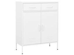Vidaxl Armário De Arrumação Aço 80x35x101,5 Cm Branco