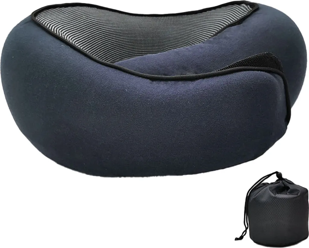 Bolsa De Viagem, Apoio Cabeça, Travesseiro Ajustável Para Casa, Envolvente Dormir, Adesivo Mágico Azul Tibetano Aquaforge