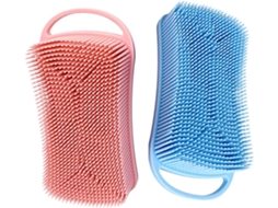 Conjunto De 2 Escovas Silicone Para Banho, Esponja De Banho Para Limpeza E Massagem Corporal