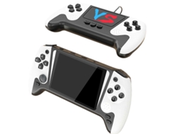 Brilvibera Console de videogame portátil de 3,5 polegadas com 500 jogos, estilo arcade retrô, branco