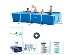 Intex Piscina Com Estrutura Retangular - 450x220x84 Cm - 6-peças S30248