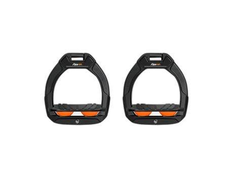 aliminium grip inclinado preto/preto/laranja FLEX ON