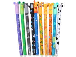 Conjunto de 10 Canetas de Tinta Apagável Animais Nota!