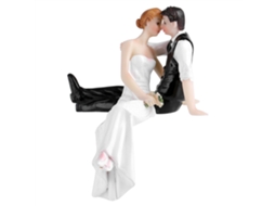 Travesseiro de Coração para Anéis de Casamento com Strass, Bege, 16cm com MARCA