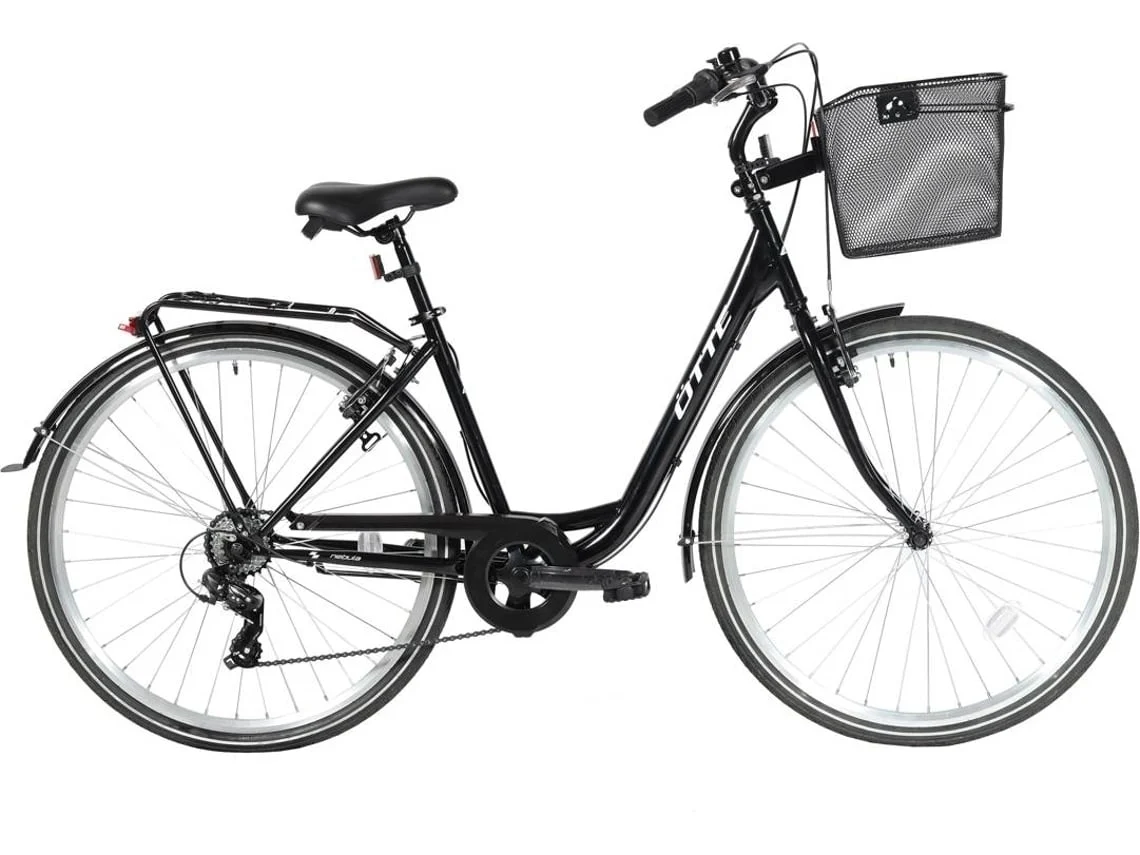 Bicicleta Urbana OTTE Nebula com Cesto (Outlet Grade A - Preto)