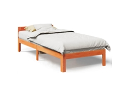 Cama Sem Colchão 80x200 Cm Pinho Maciço Castanho mel MAISON EXCLUSIVE