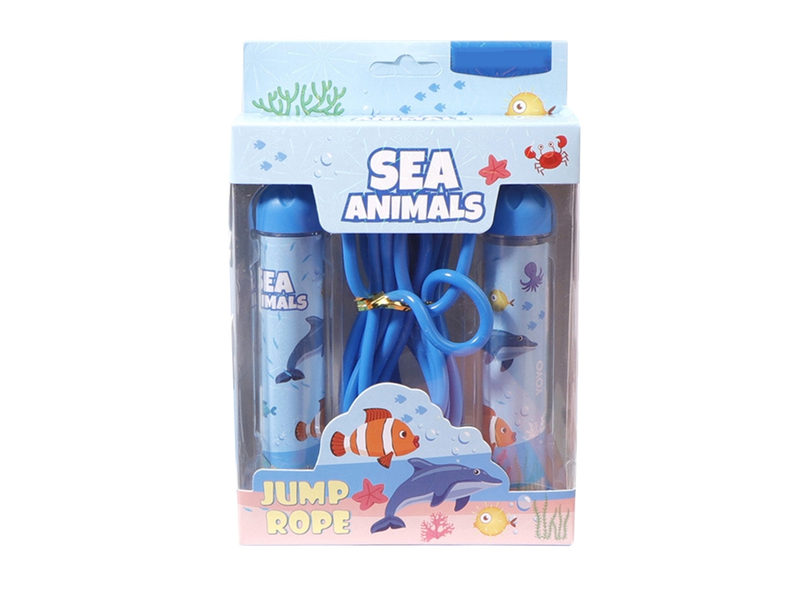 Corda De Pular Para Crianças Pvc Desenho Animado Anti-emaranhamento Para Treino Fitness Kindergarten Prêmio Oceano