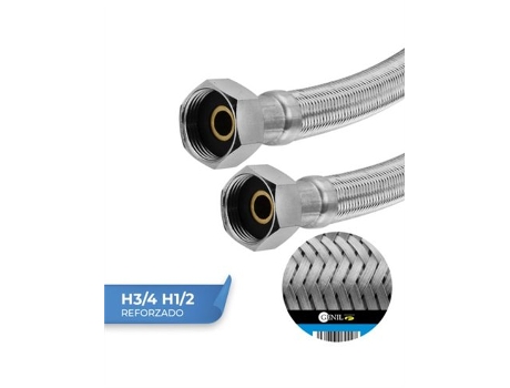 Mangueiras Super Reforçadas De 30 Cm Em Aço Inoxidável Epdm, Pacote Com 10 Unidades.