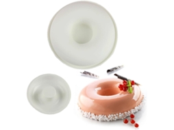 Formato Donut Silicone, Branca, Com 2 Peças Redondas