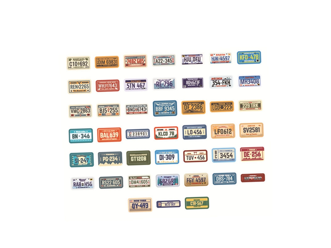 45pcs Adesivos Vintage Pet Série PORTAL
