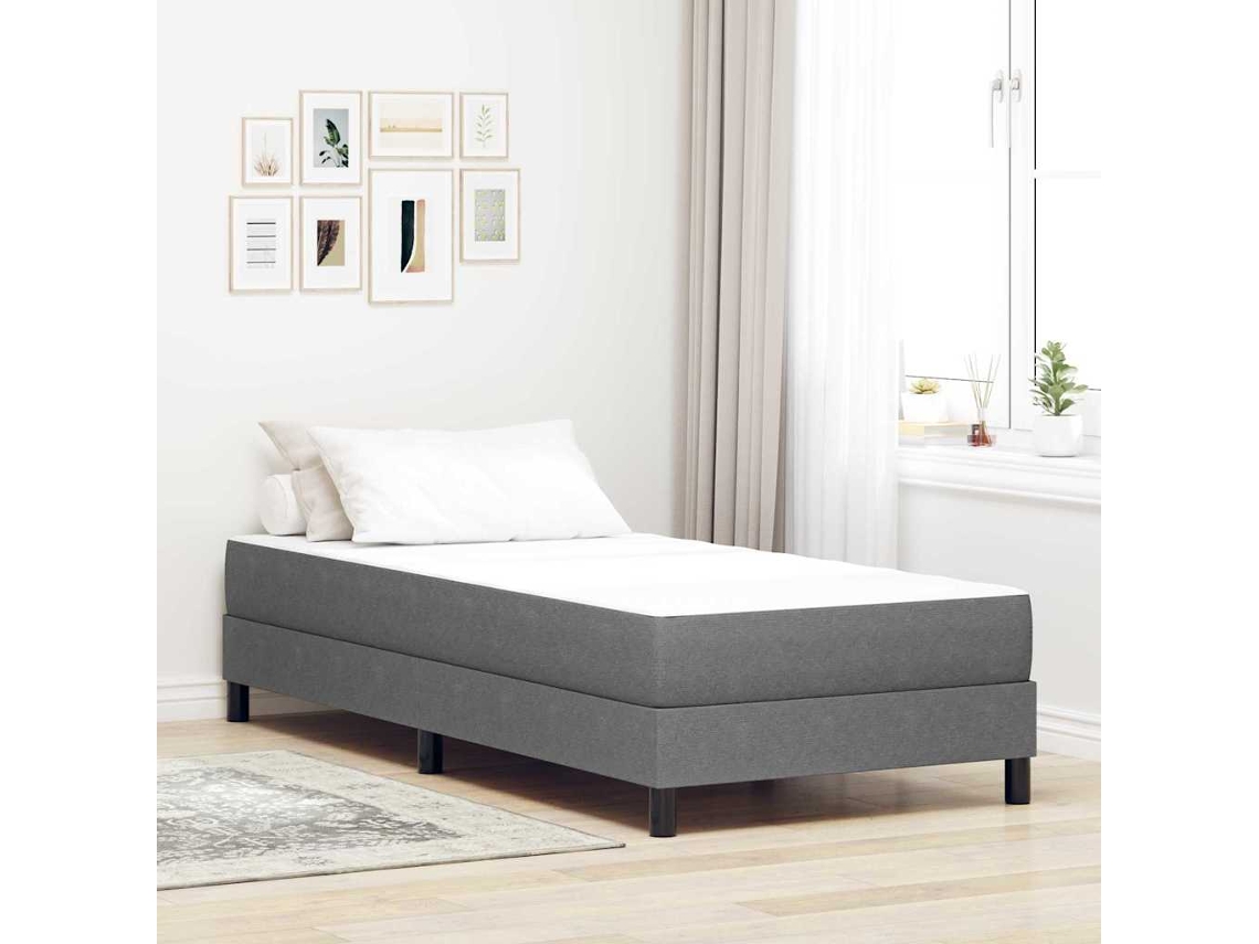 Vidaxl Colchão De Cama Com Colchão Cinzento-claro 80 X 200 Cm Tecido