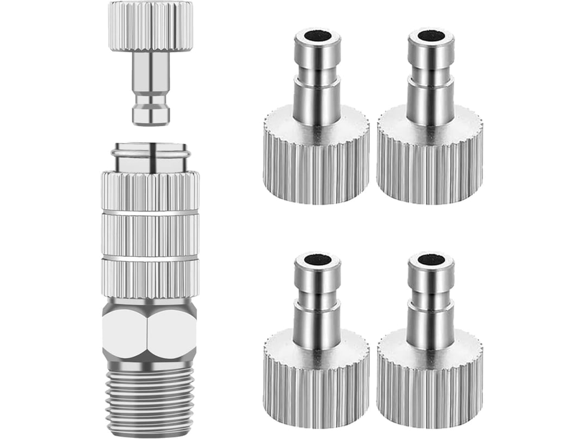 Adaptador De Conector Rápido Para Airbrush Com 5 Conexões Macho 1/8 Mf Bsp
