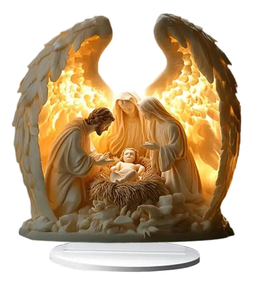 Nova Figura De Presépio De Natal, Placa De Acrílico, Asavayotoy