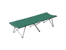 Cama De Acampada Plegable De Tela Oxford 600d Con Marco Metálico Carga 136 Kg Para Playa Senderismo 193x64x40 Cm Verde