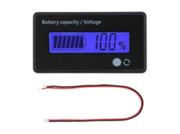 Monitor De Capacidade De Bateria Com Alarme Sonoro-luminoso E Display Lcd 12-84v Luz Azul