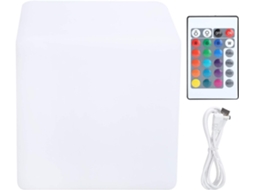 Cubo de luz LED RGBW, Noturna com 16 núcleos e controle remoto.