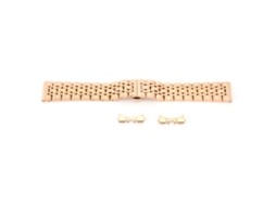 Pulseira de Relógio Ajustável de Aço Inoxidável 23mm Dourado Rosa em S/MARCA