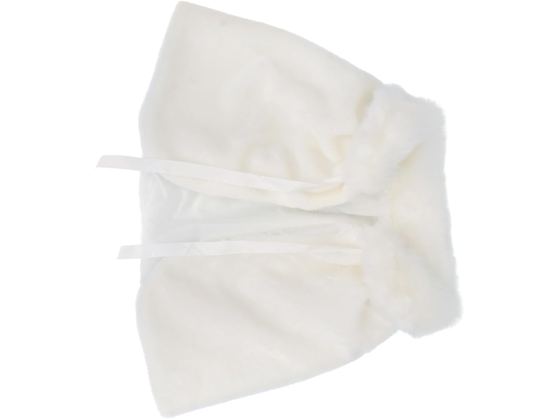 Xale Branco Inverno para Casamentos, Estilo Refinado, Tamanho Único 36-43 cm, Tecido Macio E
