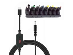 Lurelia Cabo De Carregamento Usb-c Para Dc 5,5 X 2,1 Mm, 5.5x2.1mm, 20 V, 5.5x2.1, Conector Angular, Computadores Portáteis