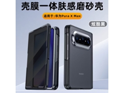 Capa Ultrafina E Resistente A Quedas Para Huawei Puraxmax (preta, Anti-espionagem) Com Protetor De Tela Integrado.