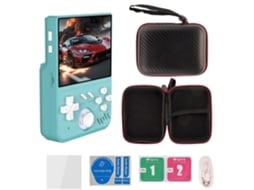 Console Mini Notebook R36s Retro 3.5 Hd, Emulador Gba/arcade/ps1, 15000 Jogos Integrados 64gb Verde Sfushos