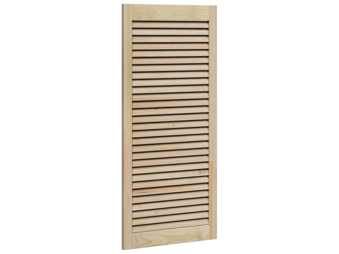 Conjunto 1 Porta De Armário Vidaxl Castanho Madeira De Pinho Maciça (49,5 X 2,1 X 110 Cm)