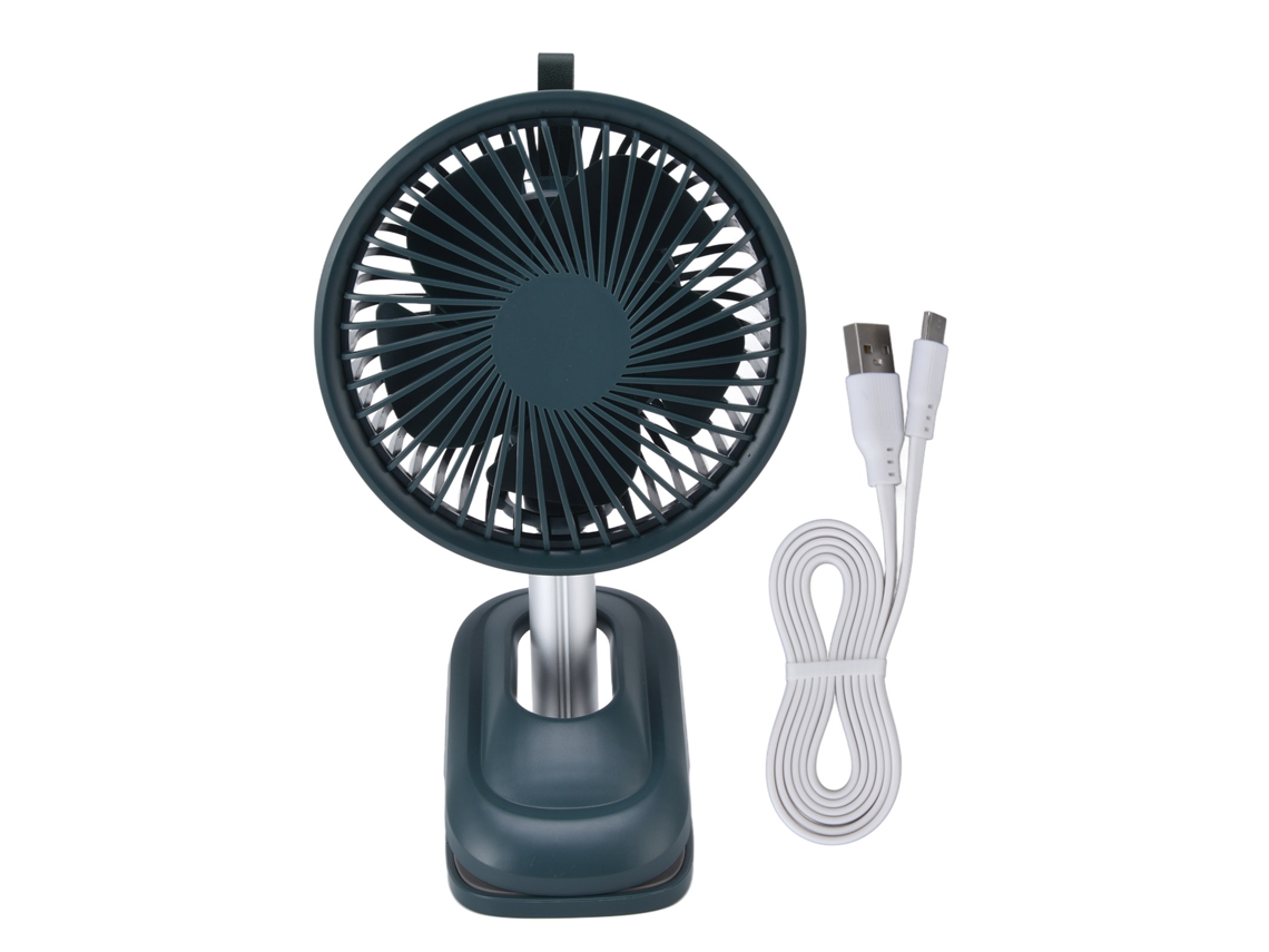 Ventilador colável USB 360° ajuste 3 velocidades fluxo de ar forte mesa mini verde MARCA