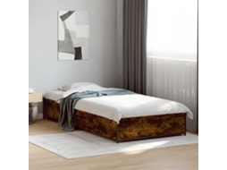 Vidaxl Estrutura Da Cama Carvalho Fumado 80 X 200 Cm