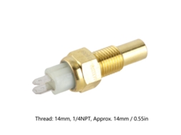 Sensor de temperatura da água do gerador a diesel 1/4 NPT M14 x 1,5 125 °C 6-24 V Alarme de temperatura