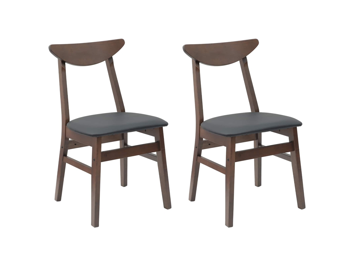 Maison Exclusive - Cadeiras De Jantar 2 Unid. Madeira De Borracha Sólida