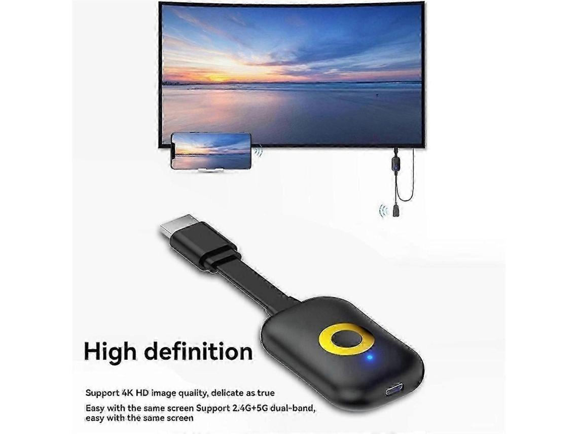 Receptor Hdmi Sem Fio 4k Para Streaming E Espelhamento De Tv, Smartphone E Laptop