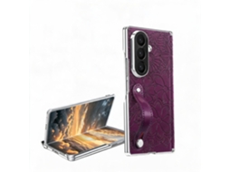 Capa De Couro Estampada Para Samsung Galaxy Z Fold8 Ultra Hibbent (roxo)