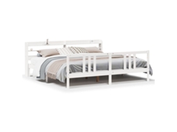 Estrutura de Cama com Cabeceira Sem Colchão Branco MAISON EXCLUSIVE 200x200 cm