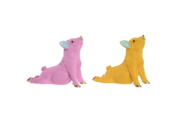 Figura Decorativa Home Esprit Amarelo Verde Cor De Rosa Dourado Porco 30,5 X 15 X 25 Cm (2 Unidades)