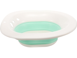 Bacia De Bidê Dobrável Branca E Verde Para Higiene Íntima Pós-operatória