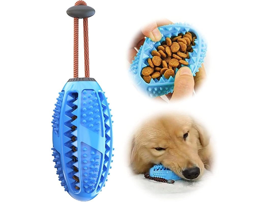 2026 palo Cepillo Dental Perro Juguete Masticable Limpieza Dientes Goma Tpr no Tóxico Resistente Azul