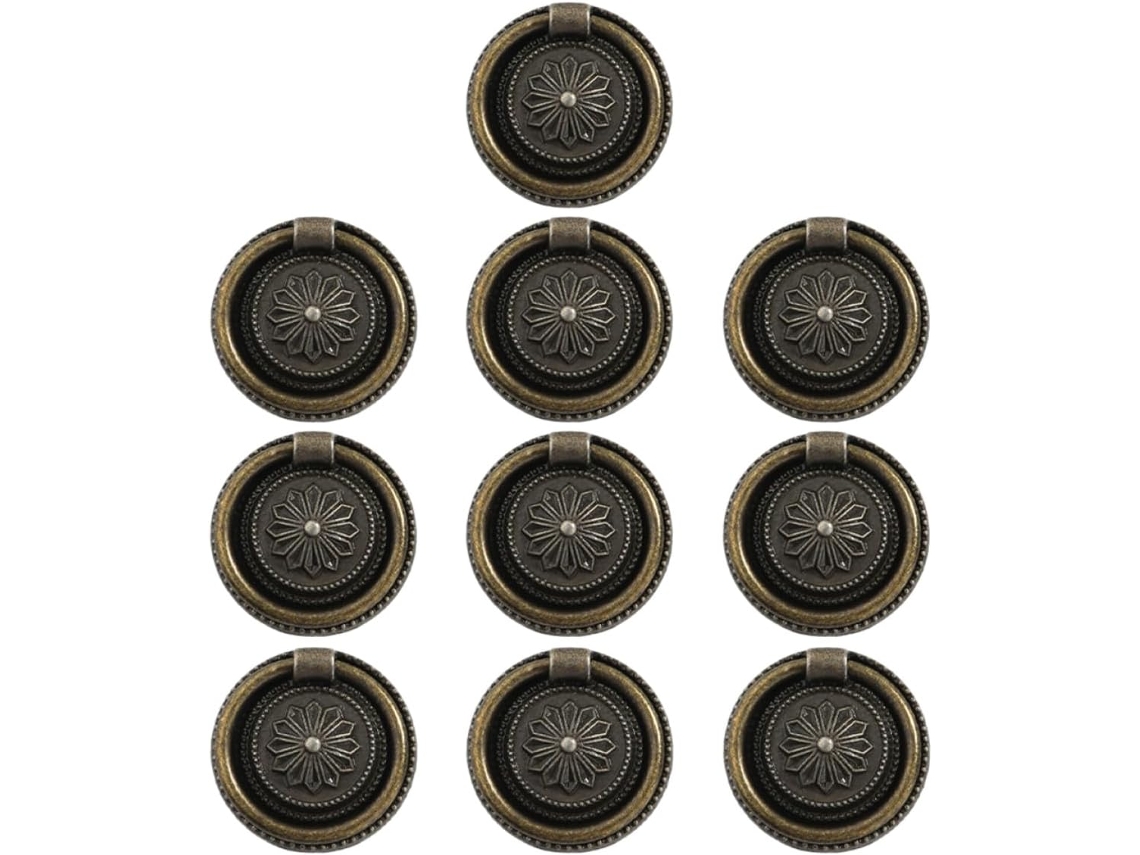 Conjunto De 10 Puxadores Retrô Criativos Para Portas Armários E Guarda Roupas, Fáceis De Instalar E Duráveis