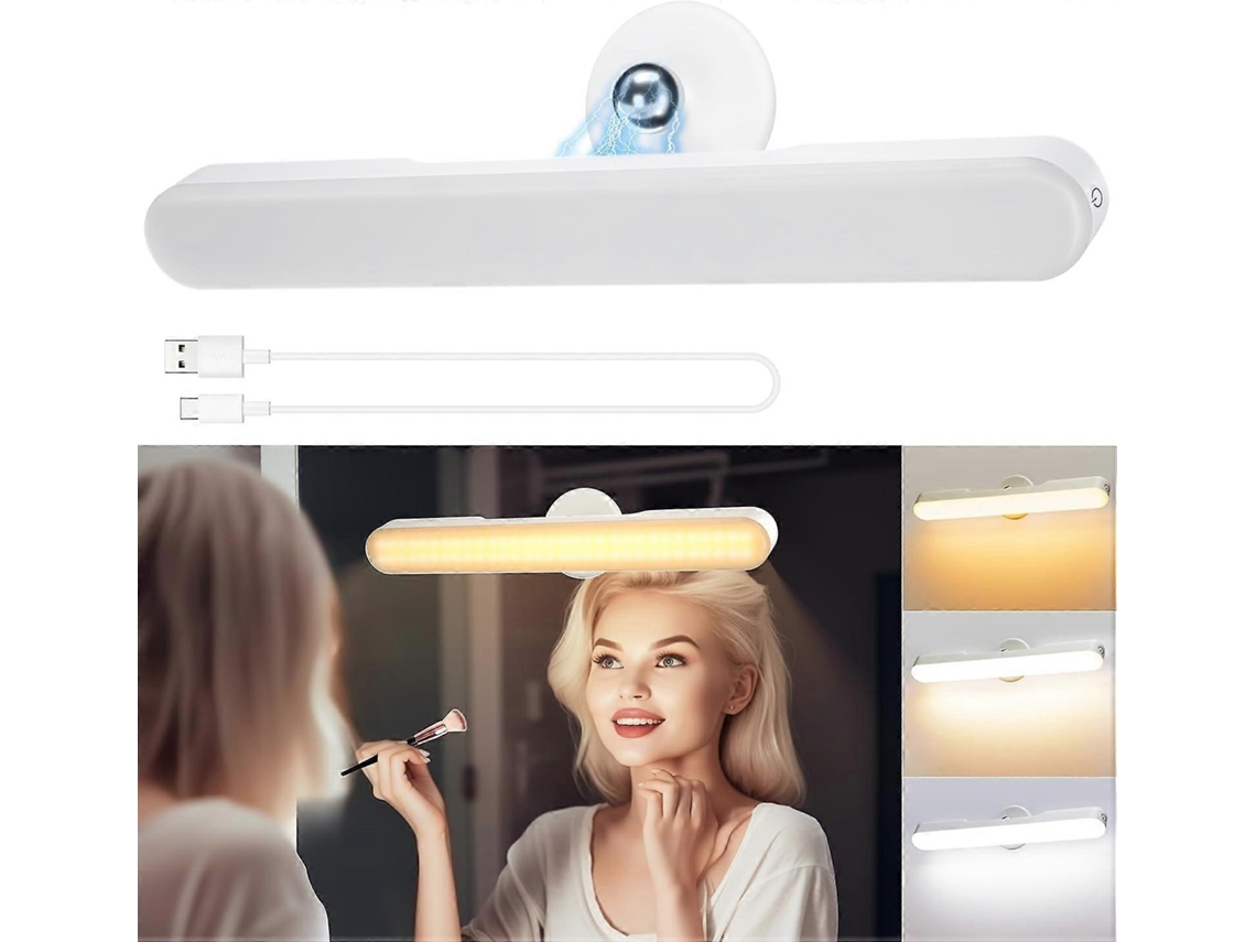Led Make-up Table Lighting, Dimmable Make Up Light For Dressing Table Lamp, 4000 Mah Rechargeable Mirror Lighting Without Cable