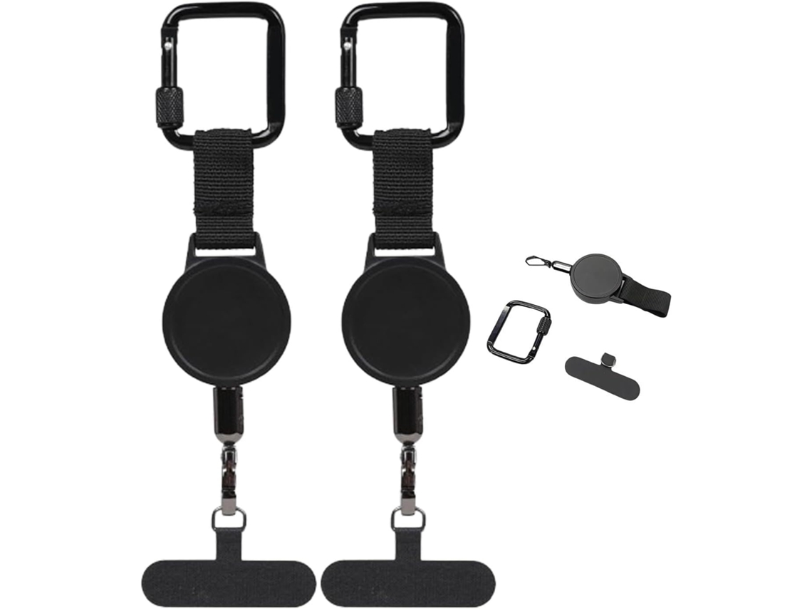 Conjunto De 2/3 Cordões Retráteis Antifurto Para Celular, Suporte Ajustável Para Celular Ideal Para Esqui E Atividades Ao Ar Livre.
