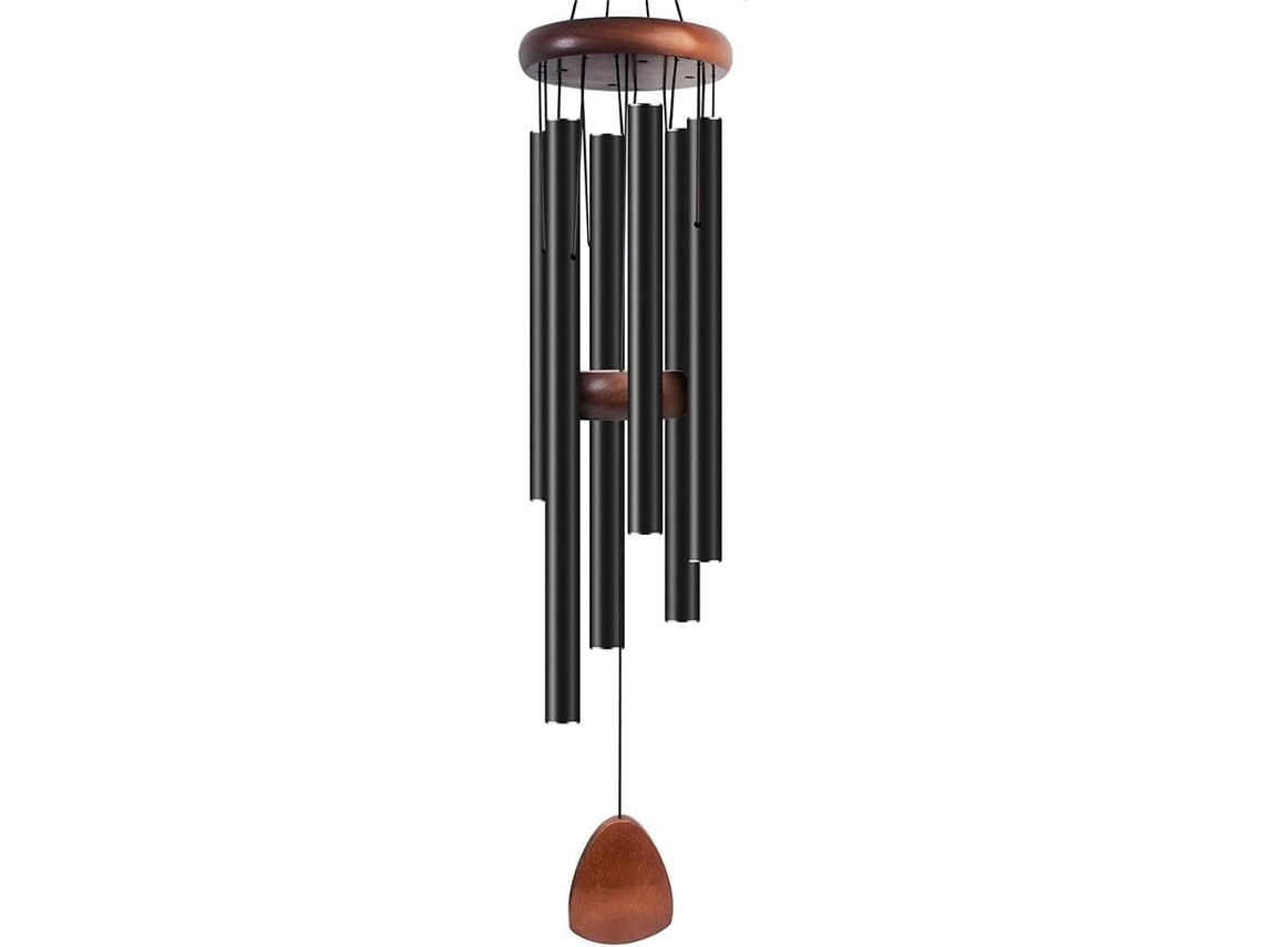 Sino De Metal, Alumínio, 6 Hastes, Decoração Para Casa, Artesanal, Para Pátio, Preto Gokoco