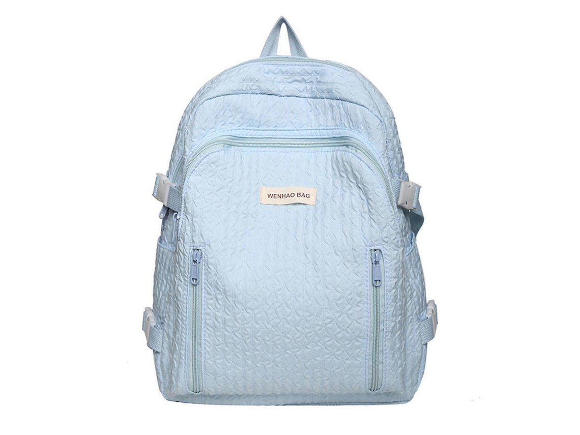 Mochila Japonesa Fofa Para Mulheres, Mochila Escolar De Nylon Para Meninas, Mochila Escolar Adorável Na Cor Azul.